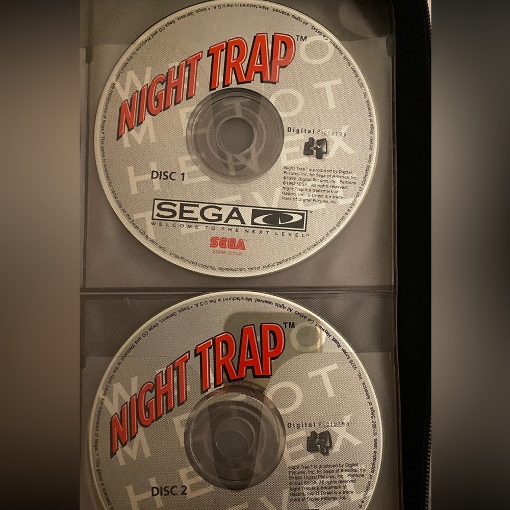 Night Trap Sega CD Disc 1 & 2